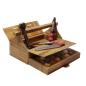 Preview: Karton Werkzeugkiste in Holzoptik als Pralinen- und Präsentverpackung